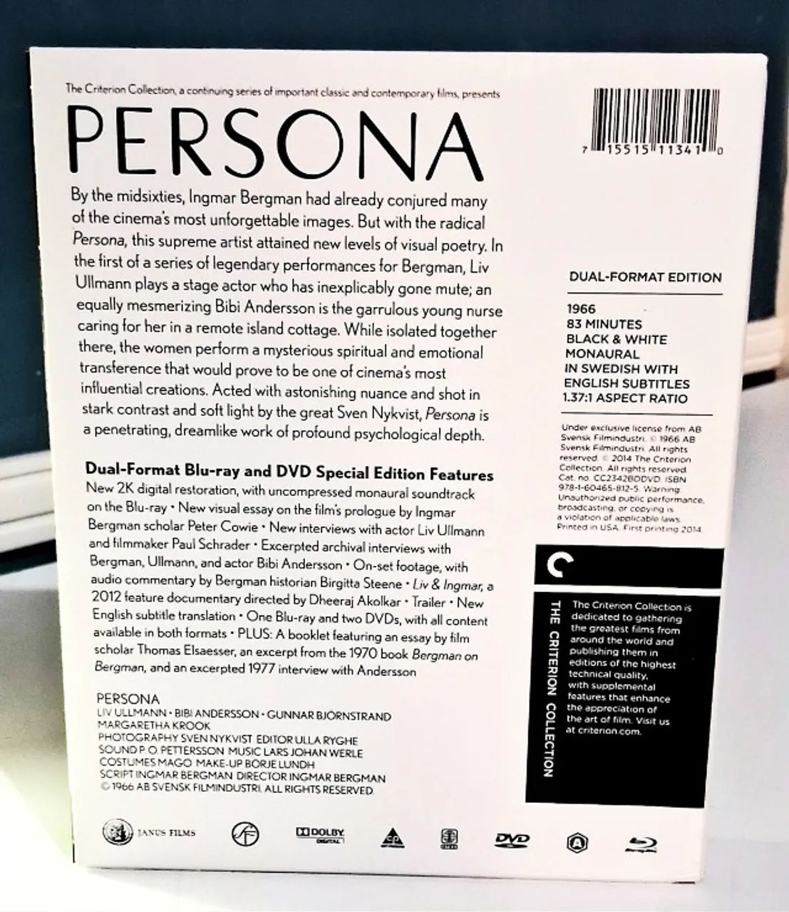 Persona Ingmar Bergman - Edição da Criterion Collection Importada (1 BD + 2 DVD) - Foto 2