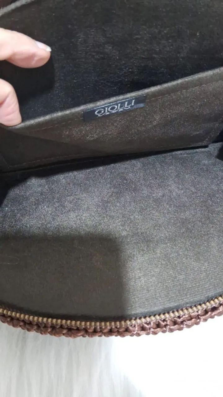Bolsa crochê e couro giolli - Foto 4