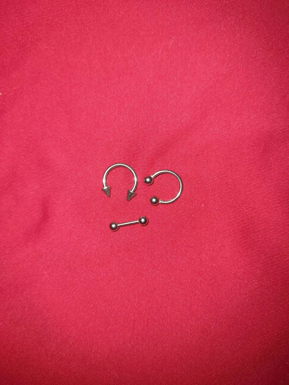 Piercings Novos em Aço Kit