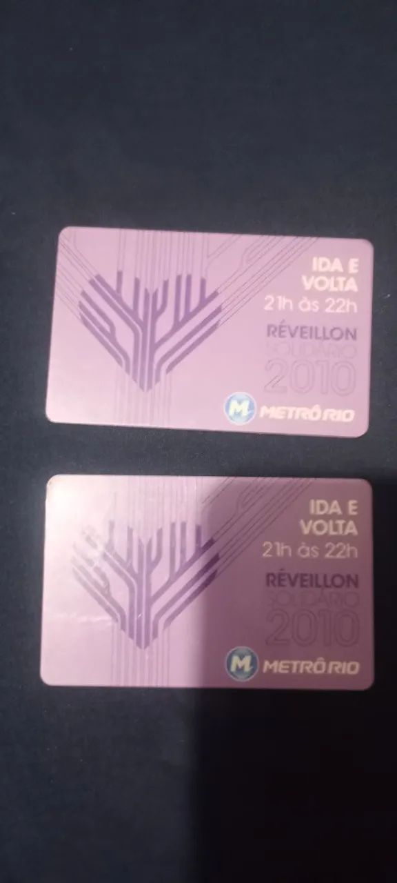 Bilhetes duas unidades ano 2010