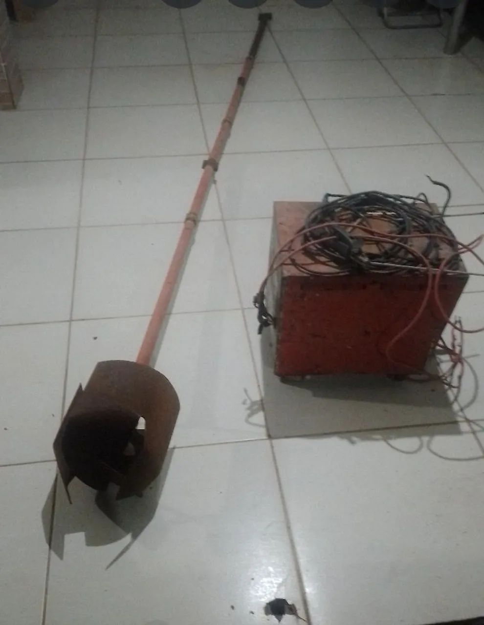 Máquina de solda e trado com 20cm de boca 