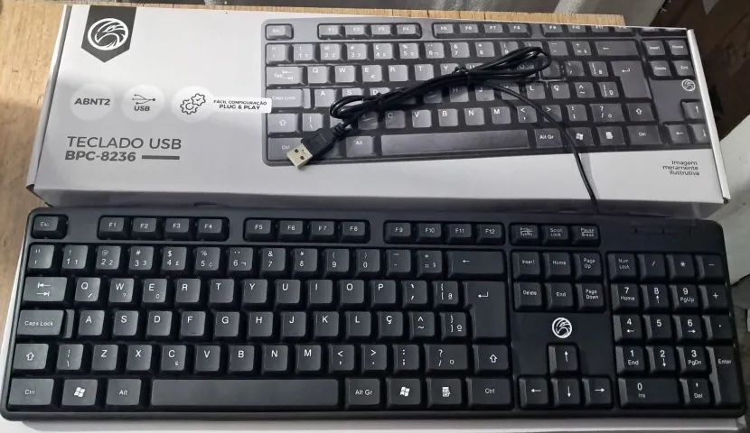 [Novo] Teclado USB ABNT2 Plug e Play BrazilPC. Últimas Unidades - Foto 4