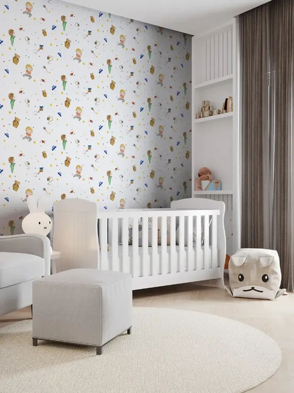 Papel de parede infantil instalado com melhor preço | Decoração Quarto Criança Curitiba