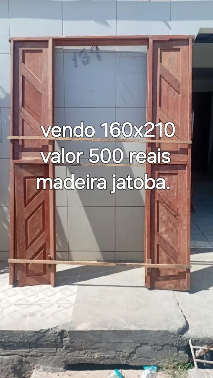 Portal de madeira jatobá 160x210