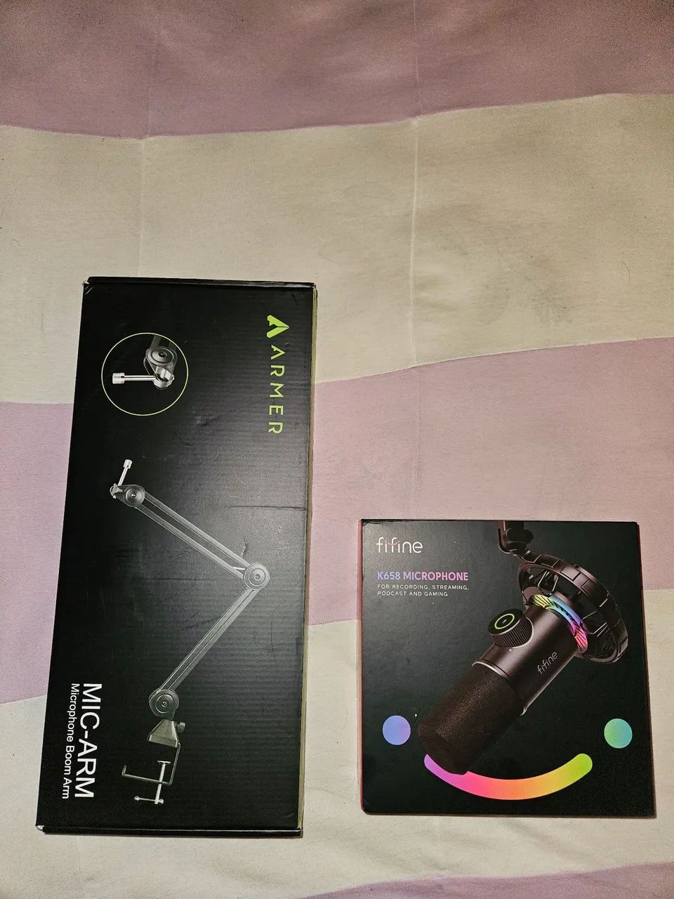 Microfone Fifine K658 + Braço Articulado Armer