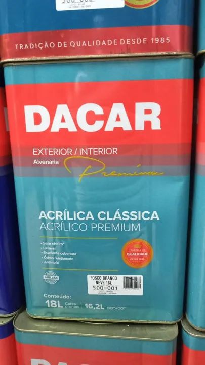 Tinta Dacar Premium 18 Litros 