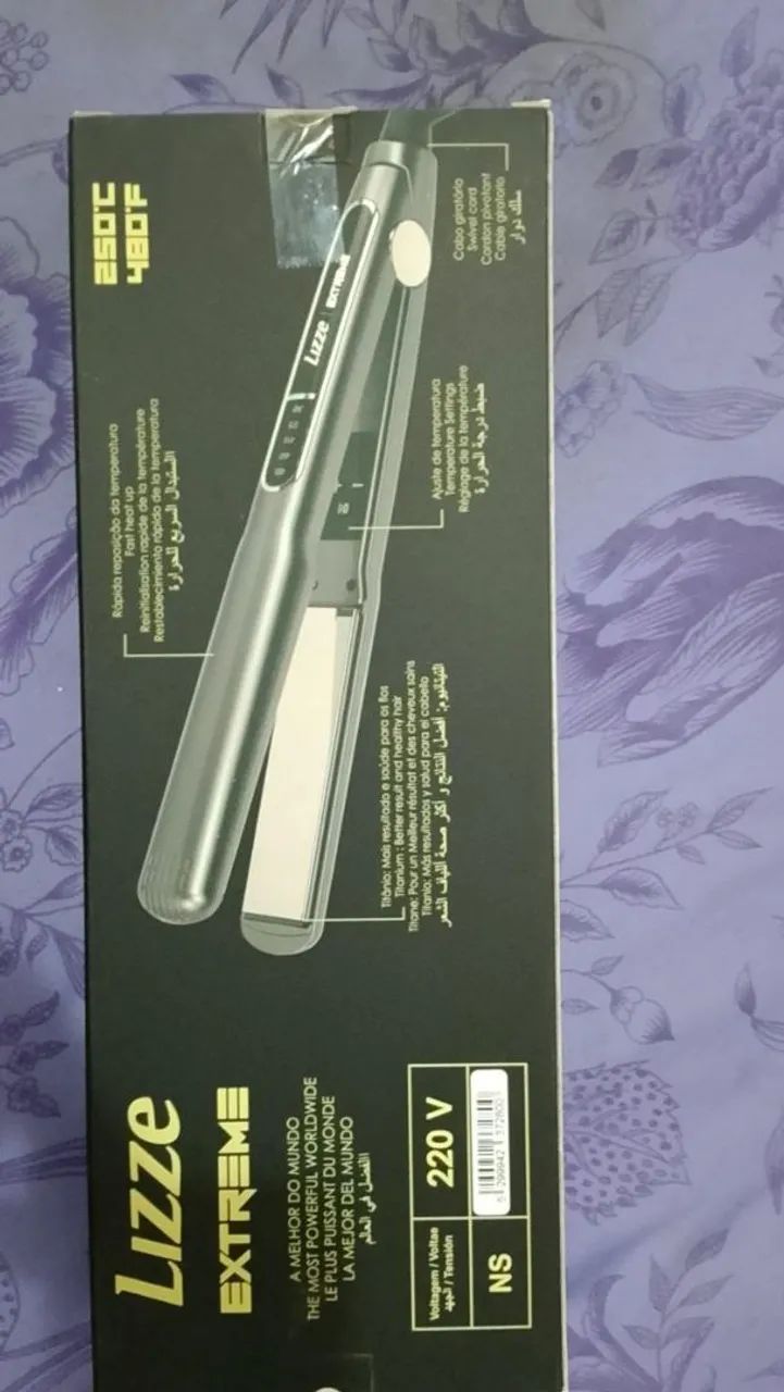 Prancha de Cabelo Lizze Extreme 250°C 480°F