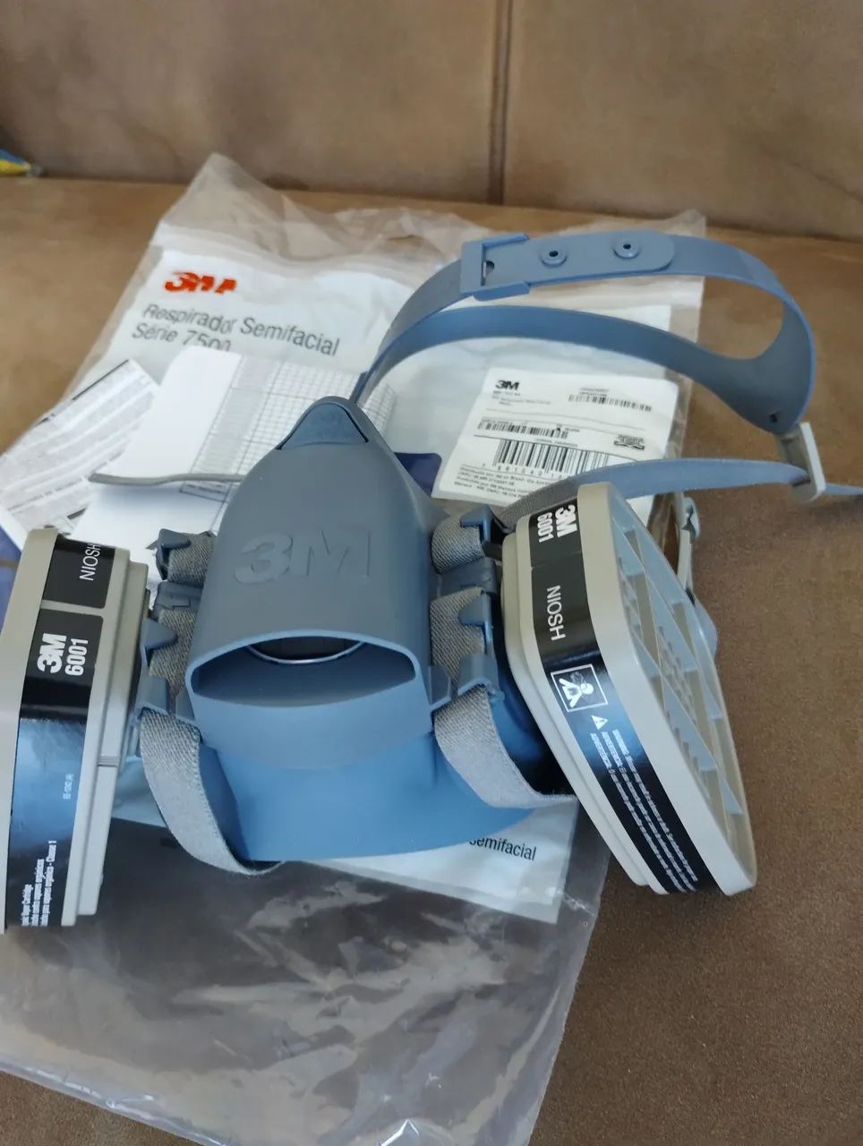 Respirador semifacial 3m (máscara com silicone) - Foto 2