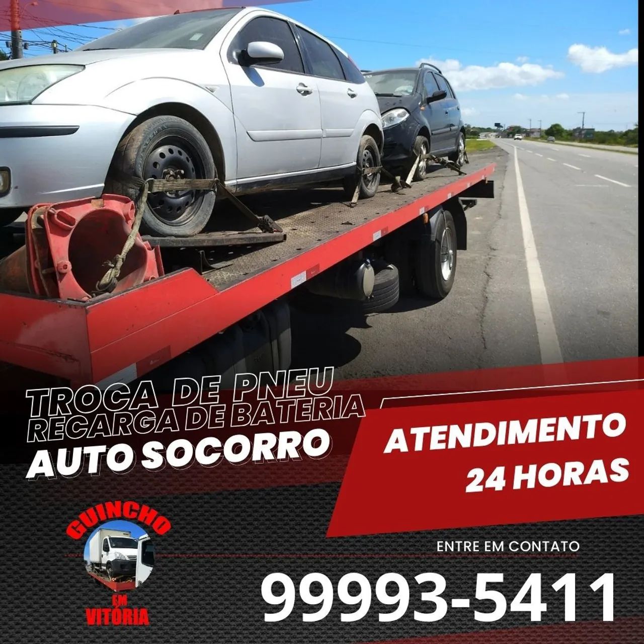 Serviço de recarga de bateria e troca de pneus de veículos leves  e pesados  - Foto 2