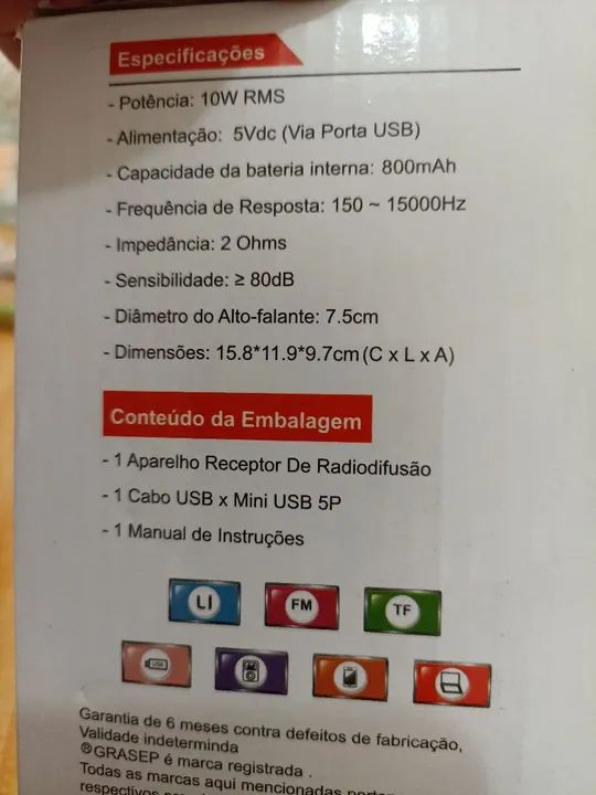 Caixa de Som Bluetooth Grasep D-BH1050 - Foto 3