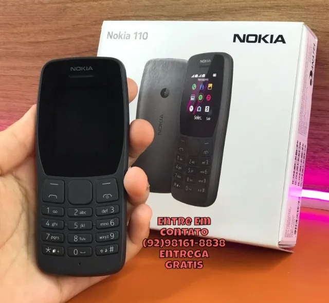 Telefone Celular Rádio FM Dual Chip 2G Nokia 110 - Preto