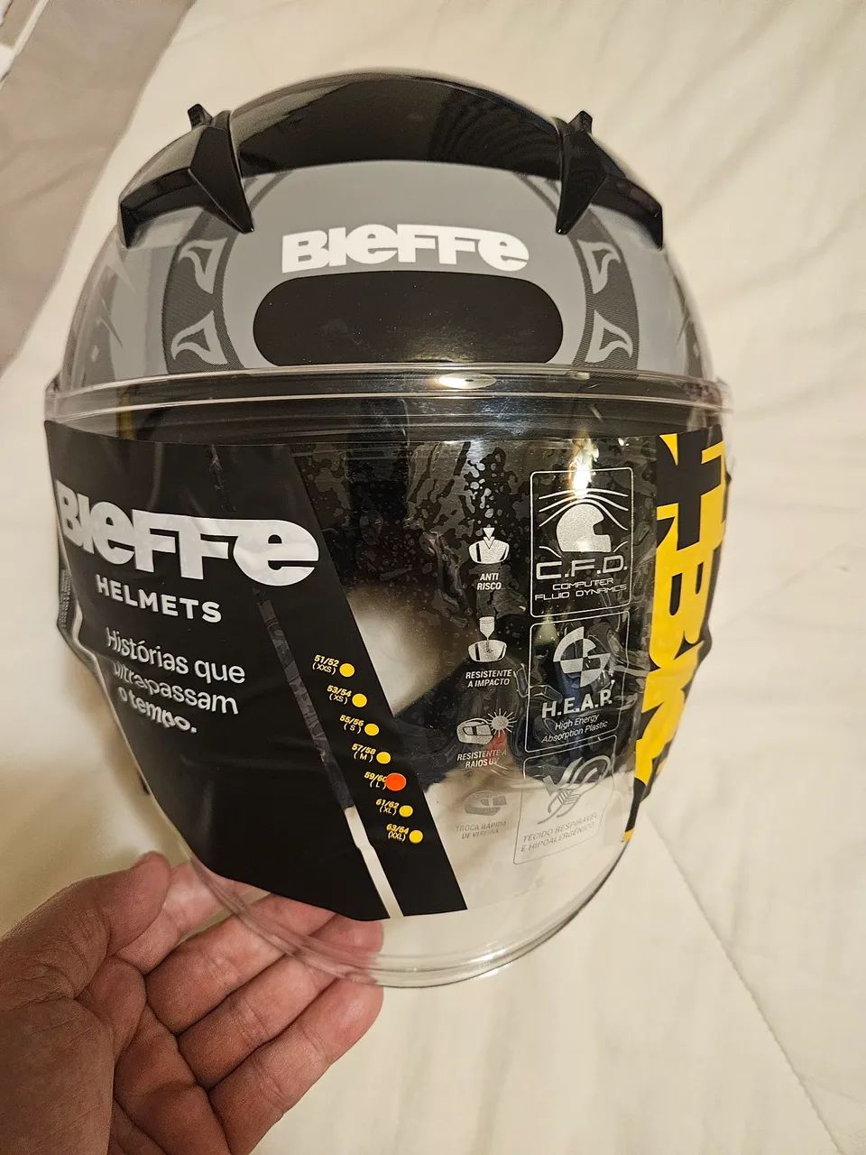 Capacete aberto Bieffe Aragon 60