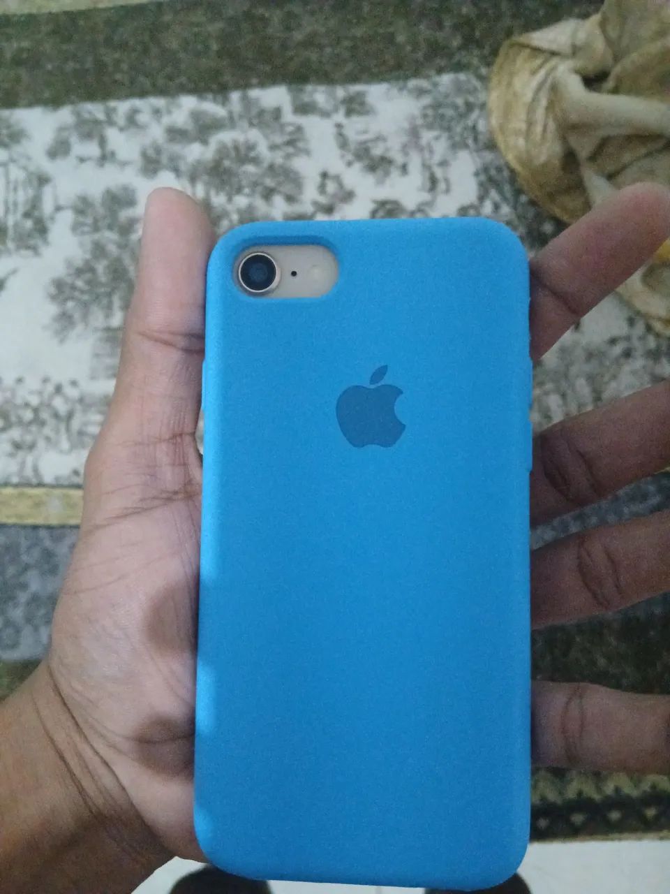iPhone rosa com Capinha Azul - Foto 2