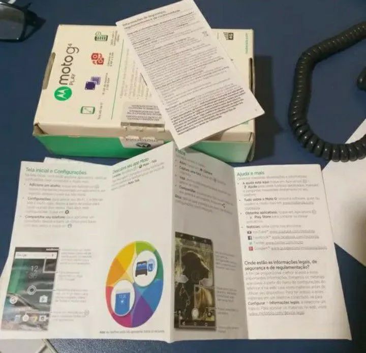 Caixa do Moto G4 Play com Manuais - Foto 4