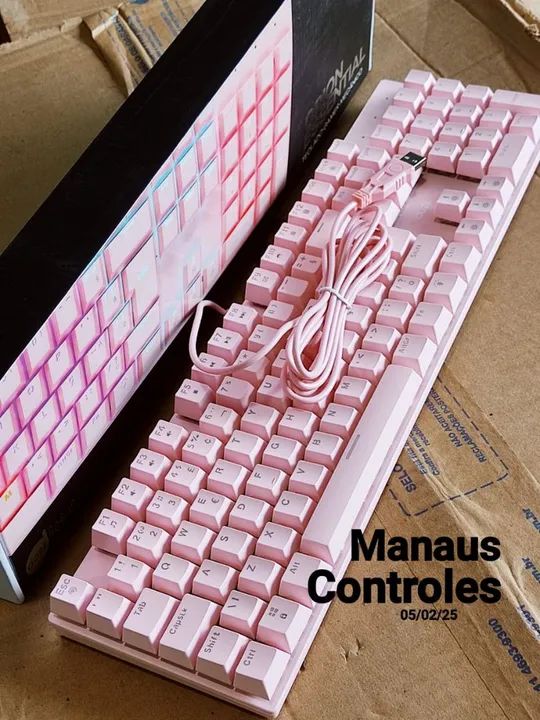 Teclado mecânico rosa  - Foto 2