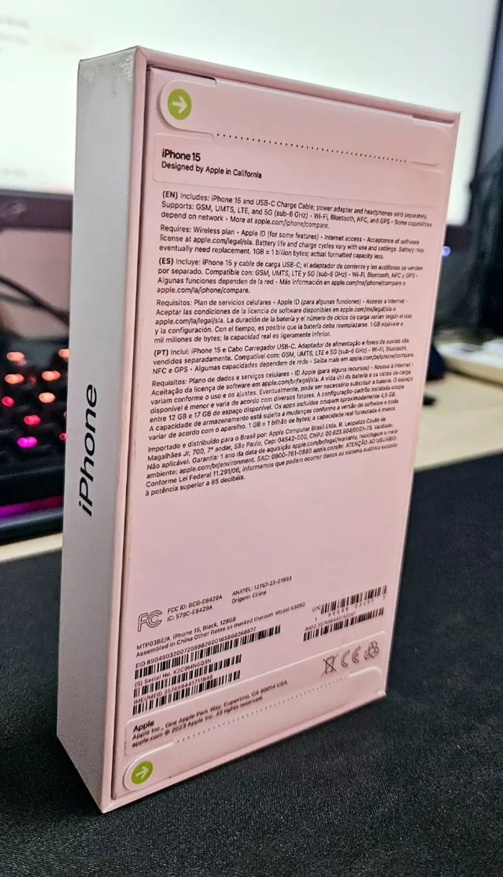 Iphone 15 128GB 5G Tela 6.1 Lacrado Anatel Nacional Garantia NF 1 ano de Garantia - Foto 4