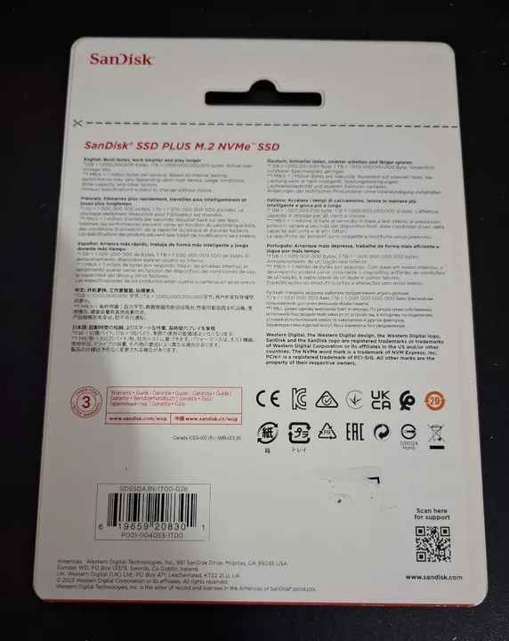 SSD SanDisk NVMe Plus M.2 1TB - 3200MB/s - Foto 2