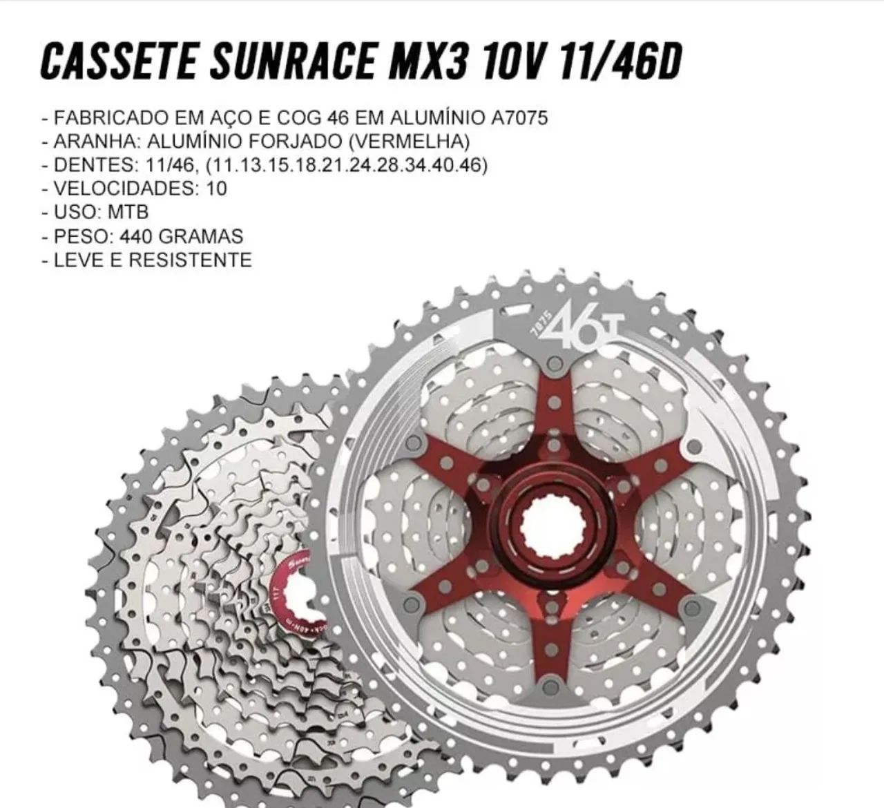 Cassete SunRace ( leia a descrição) - Foto 4