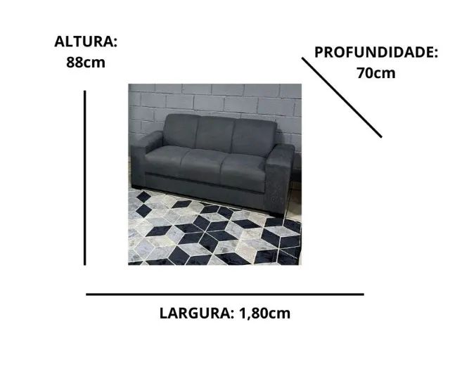 Conjunto Sofá Danúbio 2 e 3 Lugares - FAZEMOS ENTREGA - Foto 2