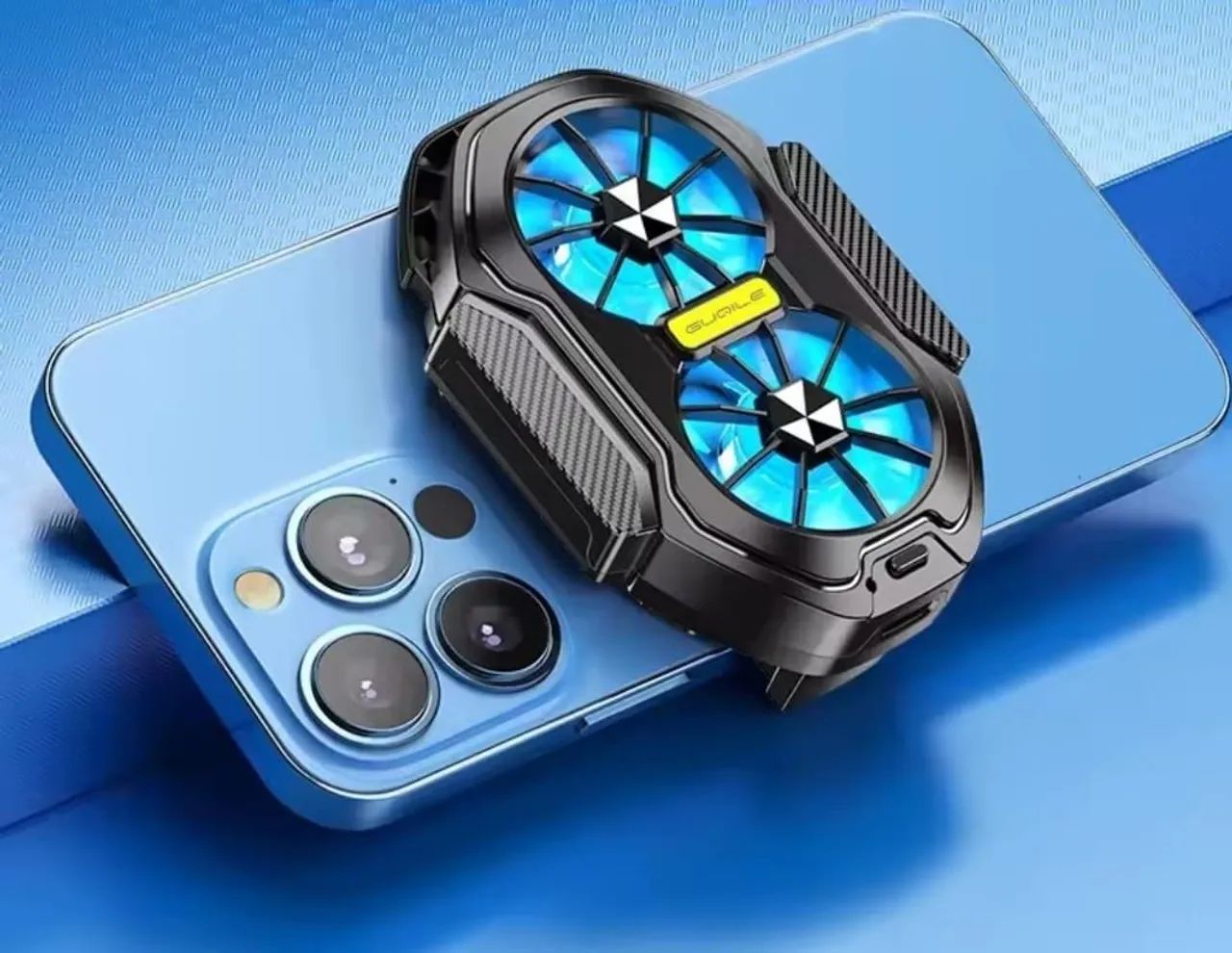 Ventilador portátil recarregável para smartphone cooler 2 velocidades - Foto 5