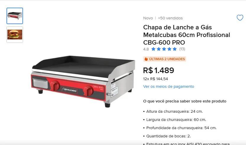 chapa bifeira