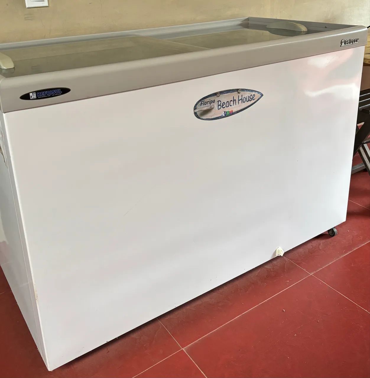 Freezer GeloPar 410 lts horizontal com porta de vidro