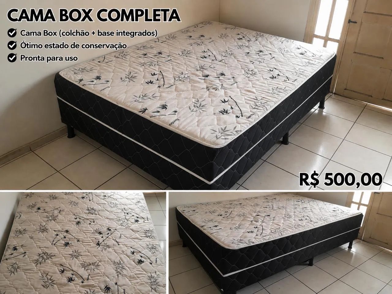 Vendo cama box casal