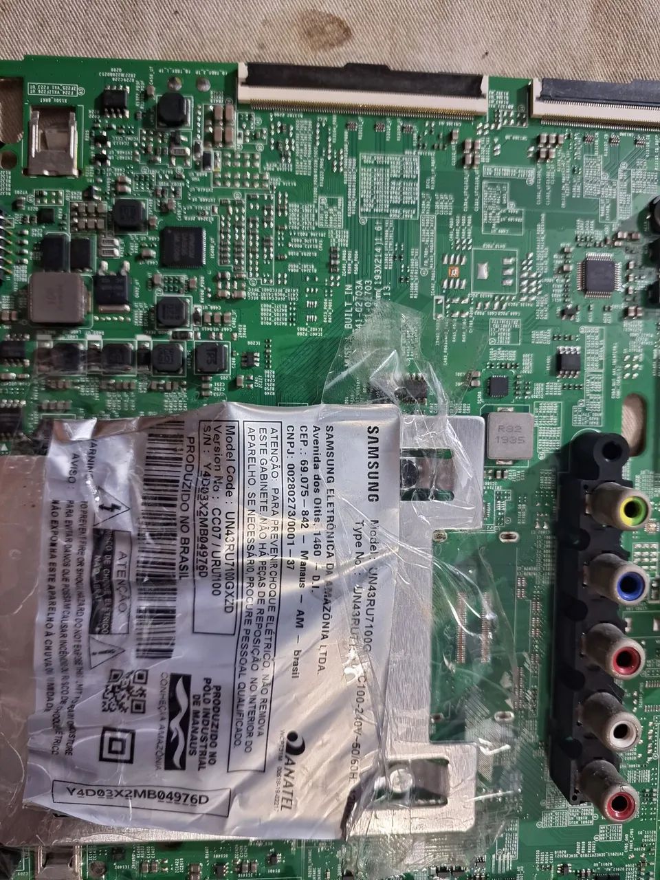 placa principal samsung un43ru7100g  - Foto 3