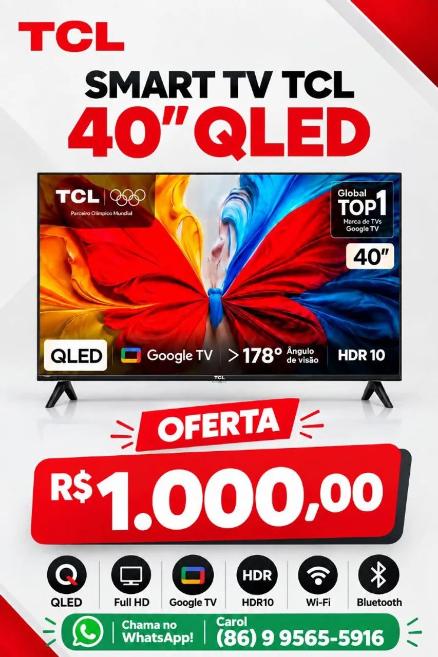 Smart TV 40 polegadas TCL