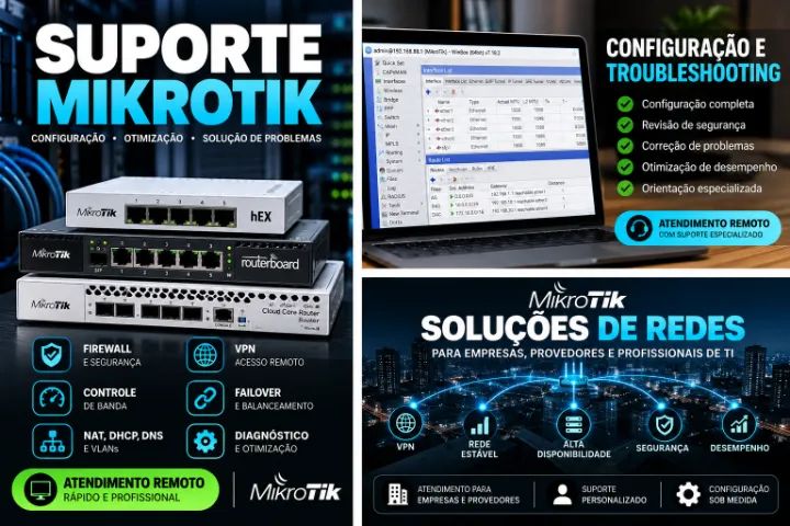 Suporte MikroTik | Configuração de Redes, VPN e Firewall - Foto 2