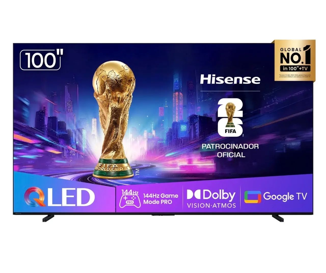 TV Hisense Q7 100 Polegadas - Subwoofer 144Hz - Nota Fiscal