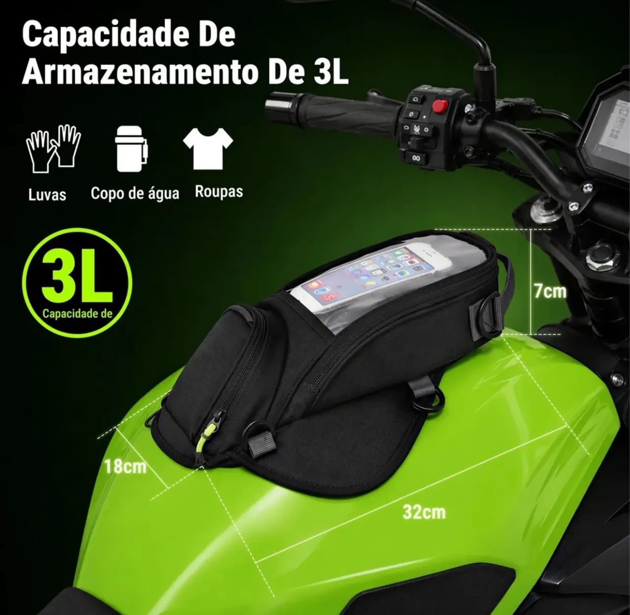 Bolsa para tanque de moto  - Foto 3