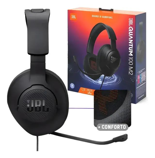 Headset Gamer Jbl Quantum 100m2 Com Microfone Para Ps5 Xbox Preto - Foto 3