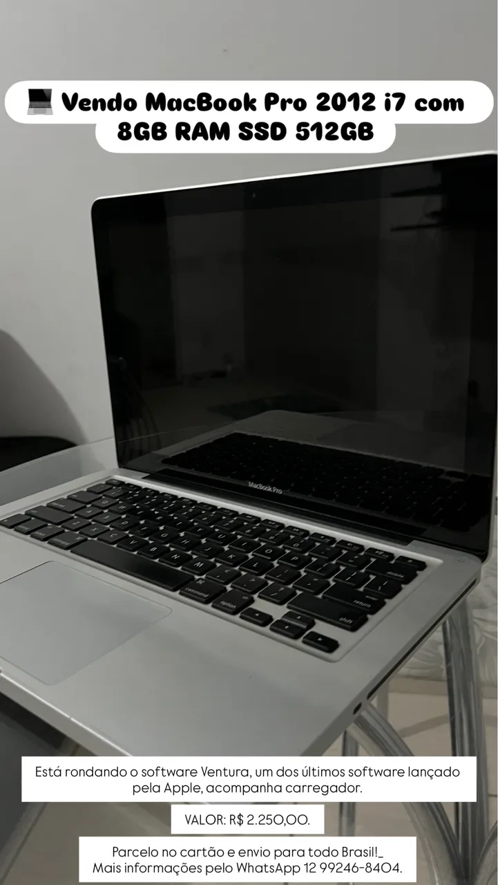 MacBook本体 T235 Apple MacBook Pro i5 8GB 500GB 2012 Apple Macbook Pro Midi 2012 Intel I5, 8gb Ram, 500gb Ssd