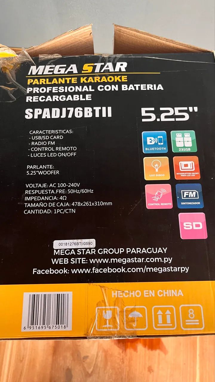Caixa de Som Mega Star SPADJ76BTII  - Foto 5