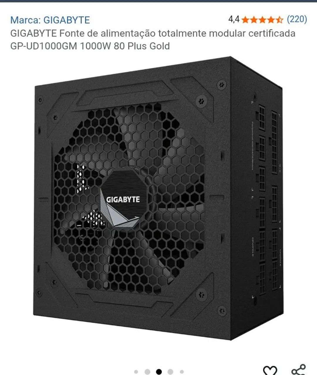Fonte 1000w gigabyte Gold modular  - Foto 2