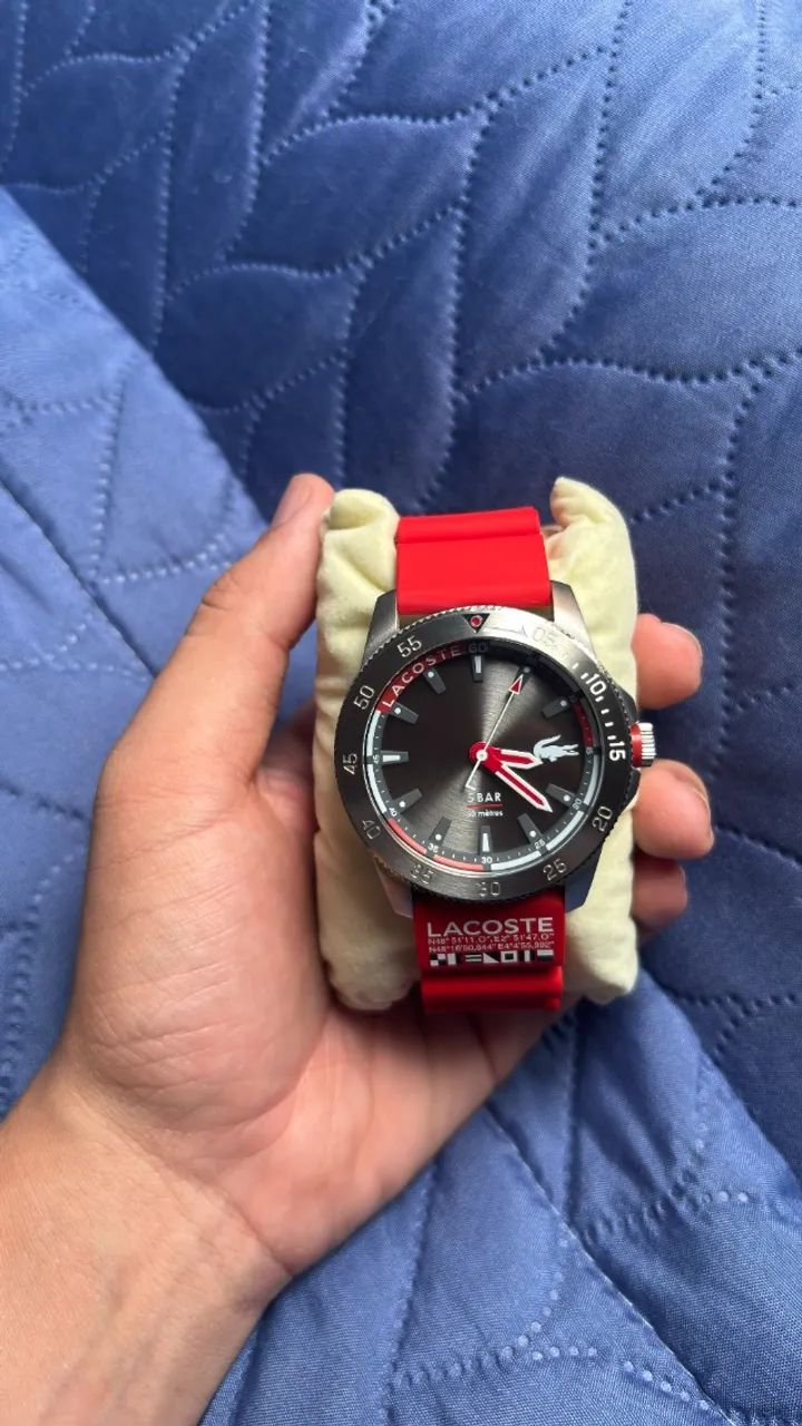 Relógio Lacoste Original caixa de 44mm com Pulseira de Strap modelo 2011333 (NOVO) - Foto 2