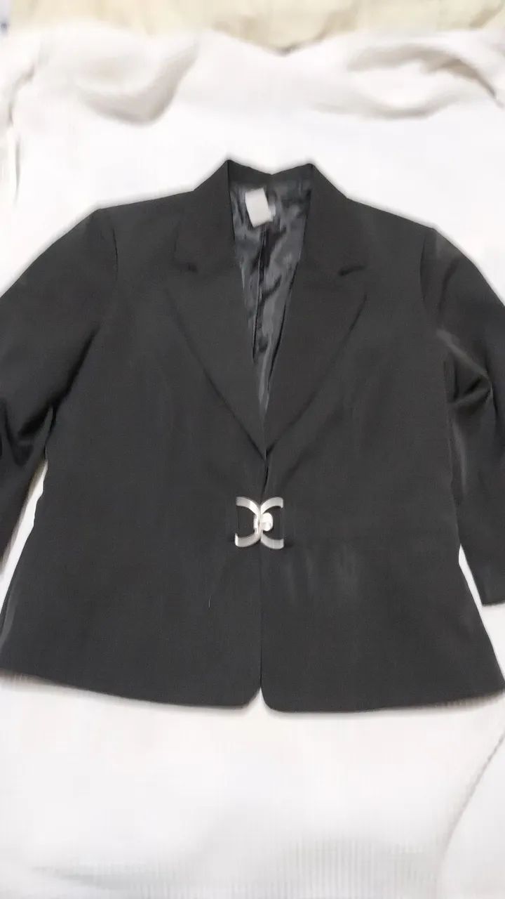 Blazer feminino preto  - Foto 2