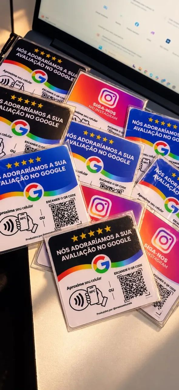 Plaquinhas Inteligentes NFC + QR Code | Para Empresas e Revendedores - Foto 2