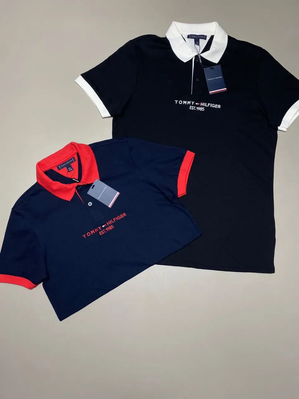 Camiseta Polo TH Azul Marinho/Vermelho - Foto 4