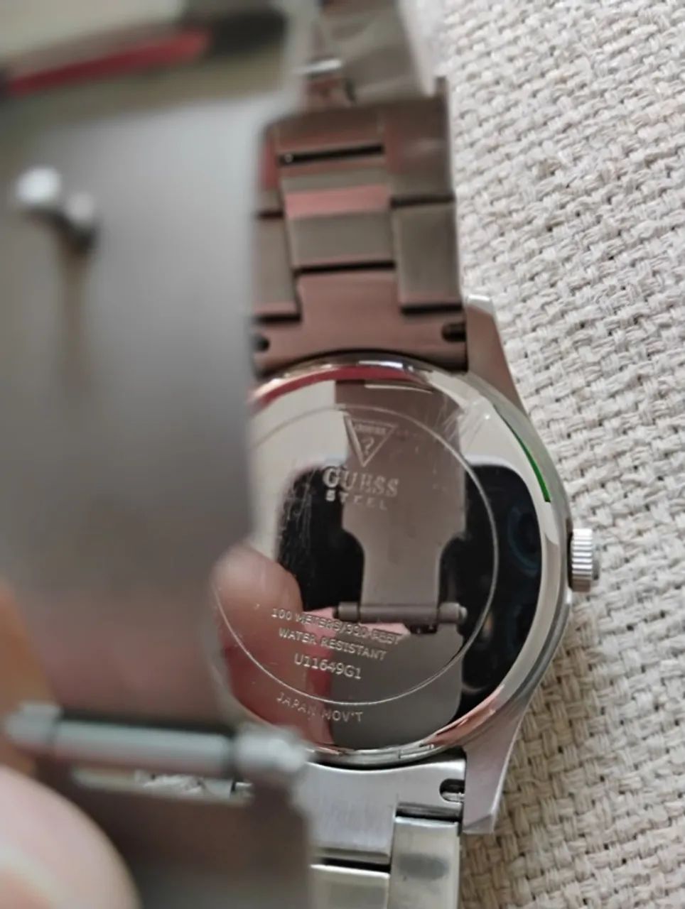 Relógio Masculino Guess Steel U11549G1 Original - Foto 4