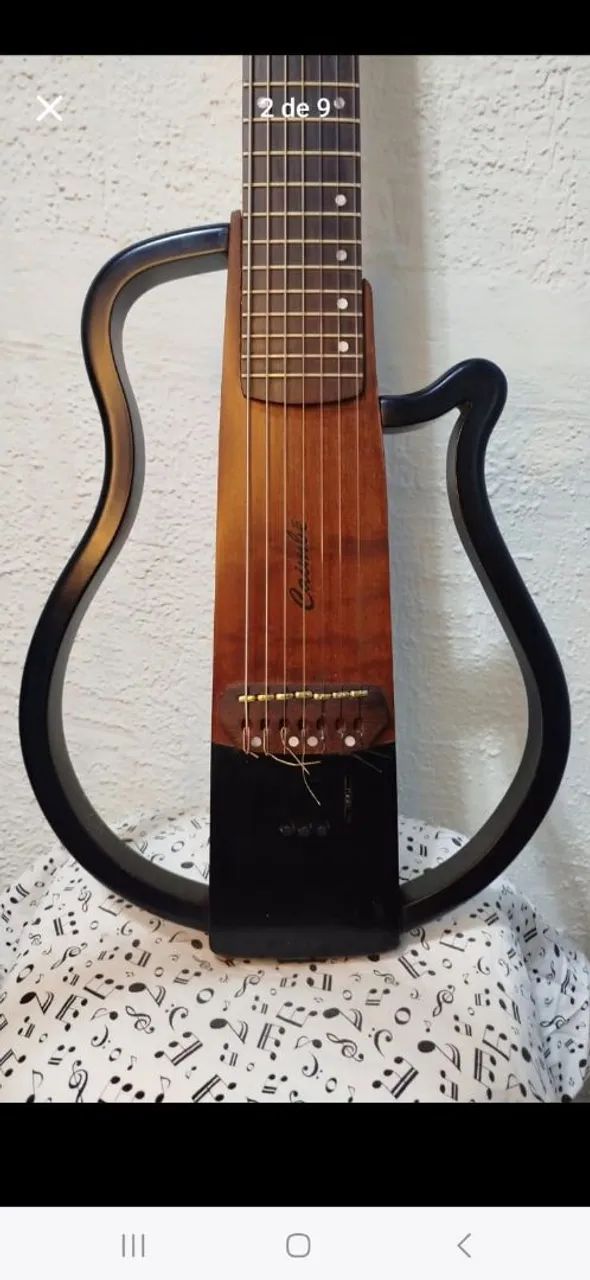 Violão Elétrico Caimbé 7 cordas vazado  - Foto 3