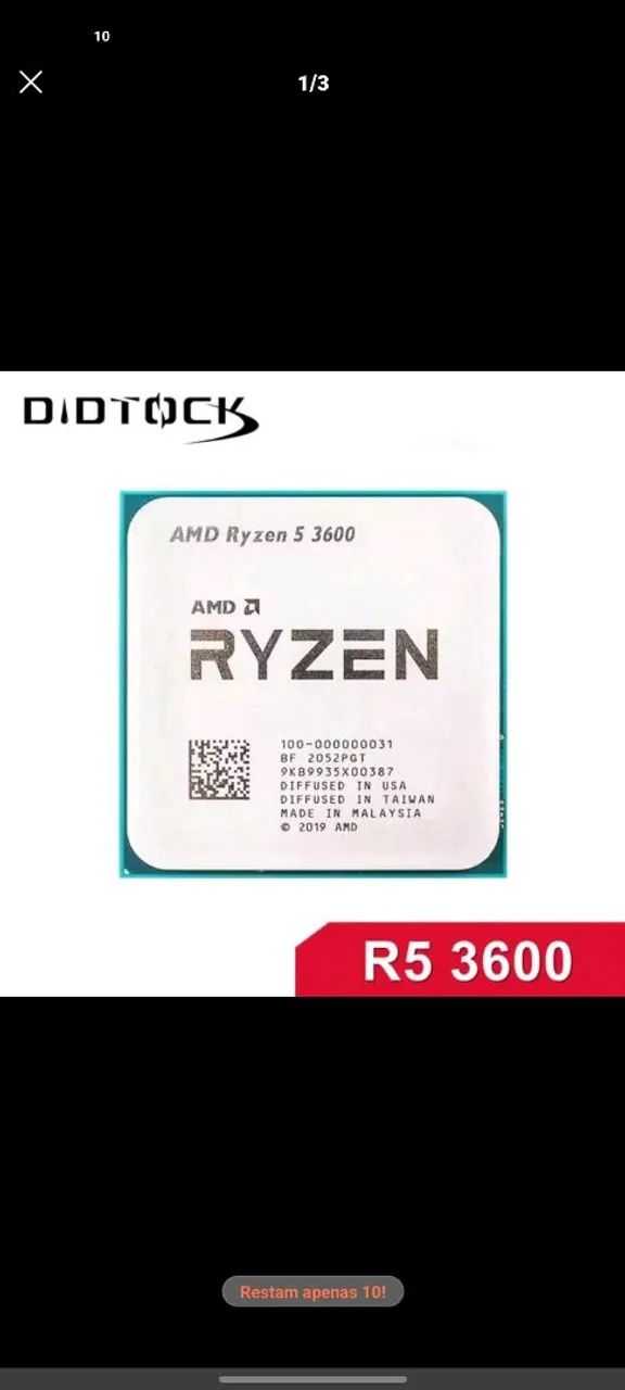 Processador RYZEN 5 PRO 3600