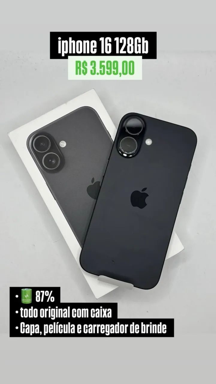 iphone 16 128gb com caixa  - Foto 2