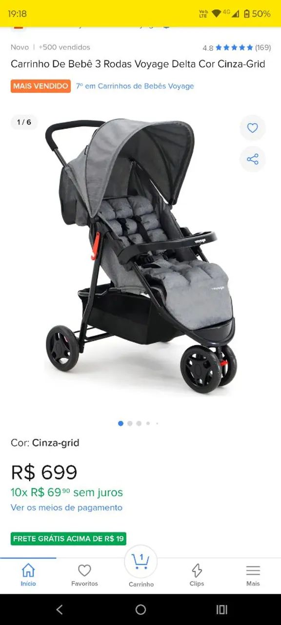 CARRINHO DE BEBÊ VOYAGE 3 RODAS - Foto 6