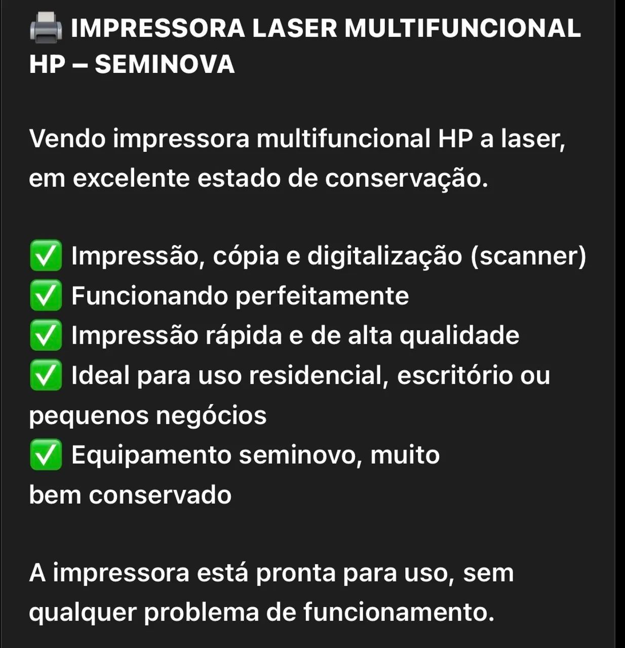 IMPRESSORA HP TONER 