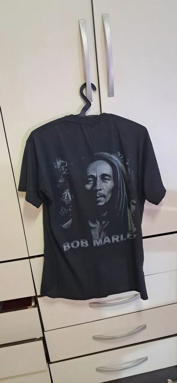 Camiseta Bob marley preta nova tamanho G - Foto 4