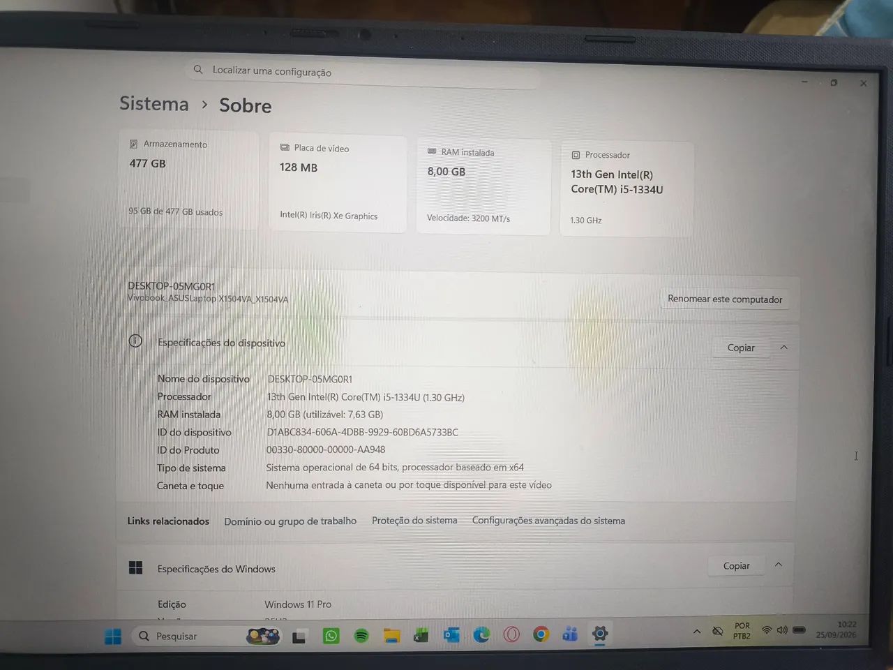Notebook Asus Vivobook 15 Intel Core i5 1334U - Foto 3