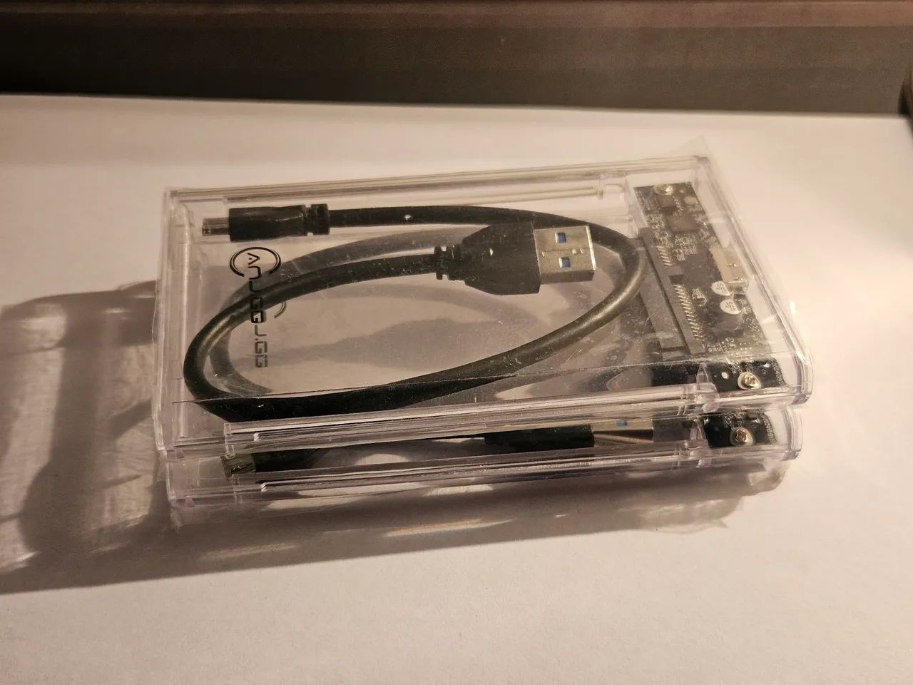 Kit 2 Cases Gavetas Transparentes para HD / SSD 2.5 Polegadas SATA USB 3.0 - Foto 4
