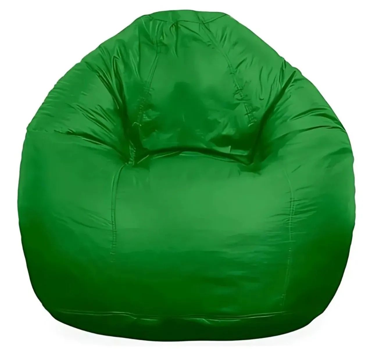 Puff pêra grande em couro verde